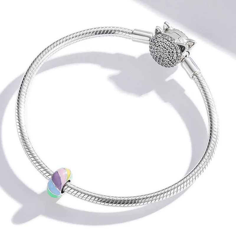 (Bild für) Regenbogen-Spacer-Charm im Pandora-Stil - SCC1980 - Ansicht 3