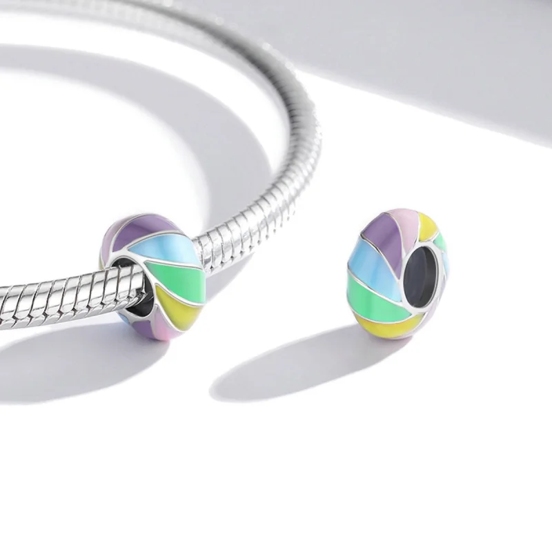(Bild für) Regenbogen-Spacer-Charm im Pandora-Stil - SCC1980 - Ansicht 4