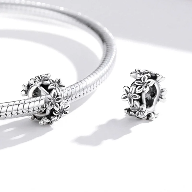(Bild für) Retro-Blumen-Charm im Pandora-Stil - SCC1938 - Ansicht 4