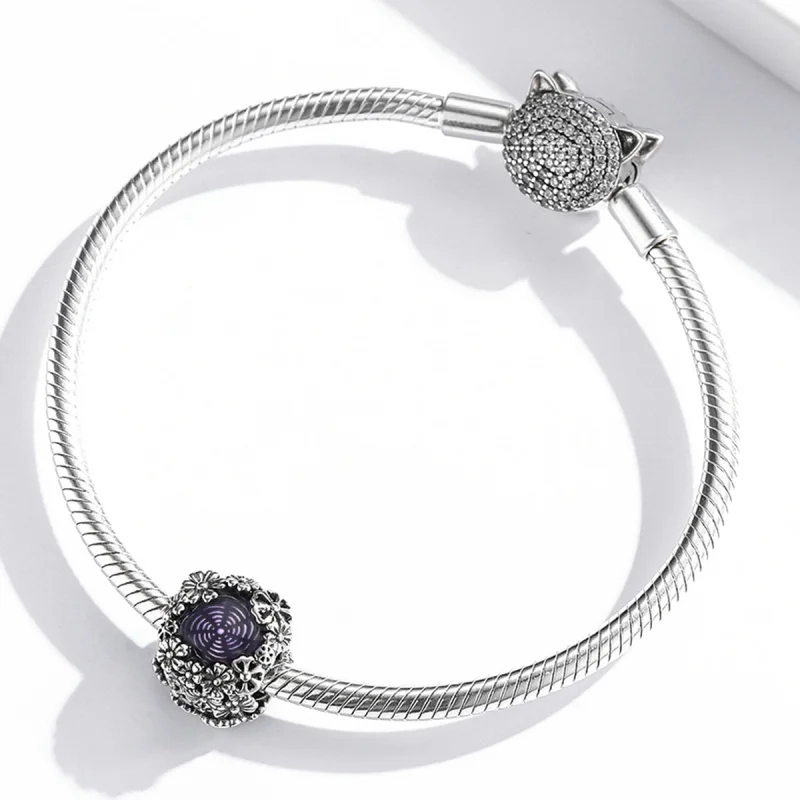 (Bild für) Retro-Blumen-Charm im Pandora-Stil - SCC2096 - Ansicht 3