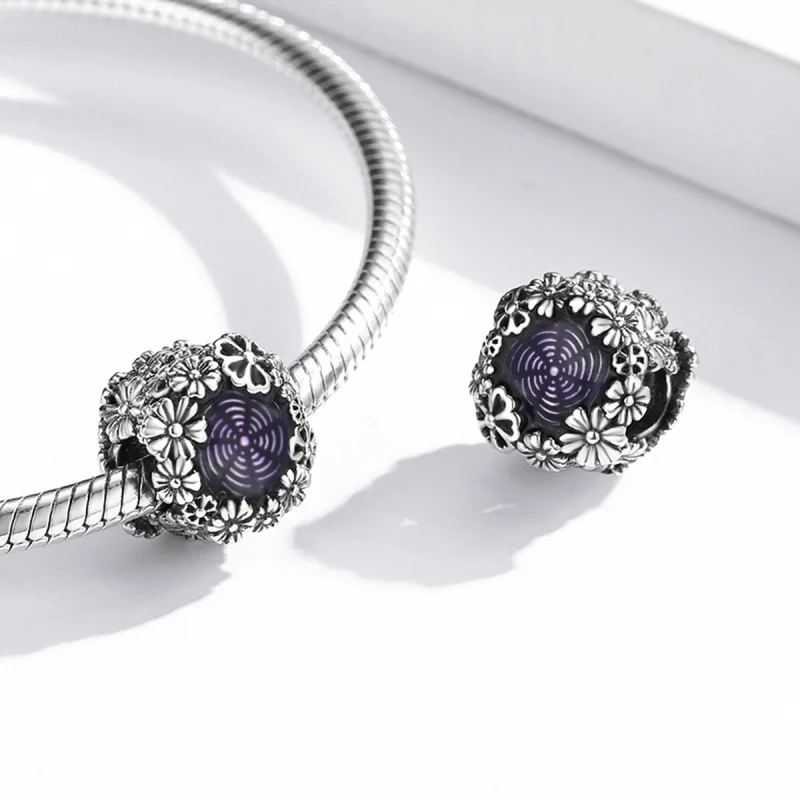 (Bild für) Retro-Blumen-Charm im Pandora-Stil - SCC2096 - Ansicht 4