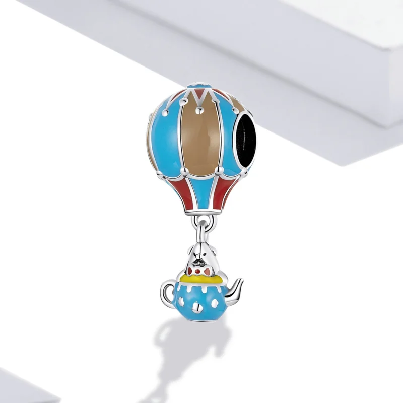 (Bild für) Retro-Heißluftballon-Charm im Pandora-Stil - BSC544 - Ansicht 2