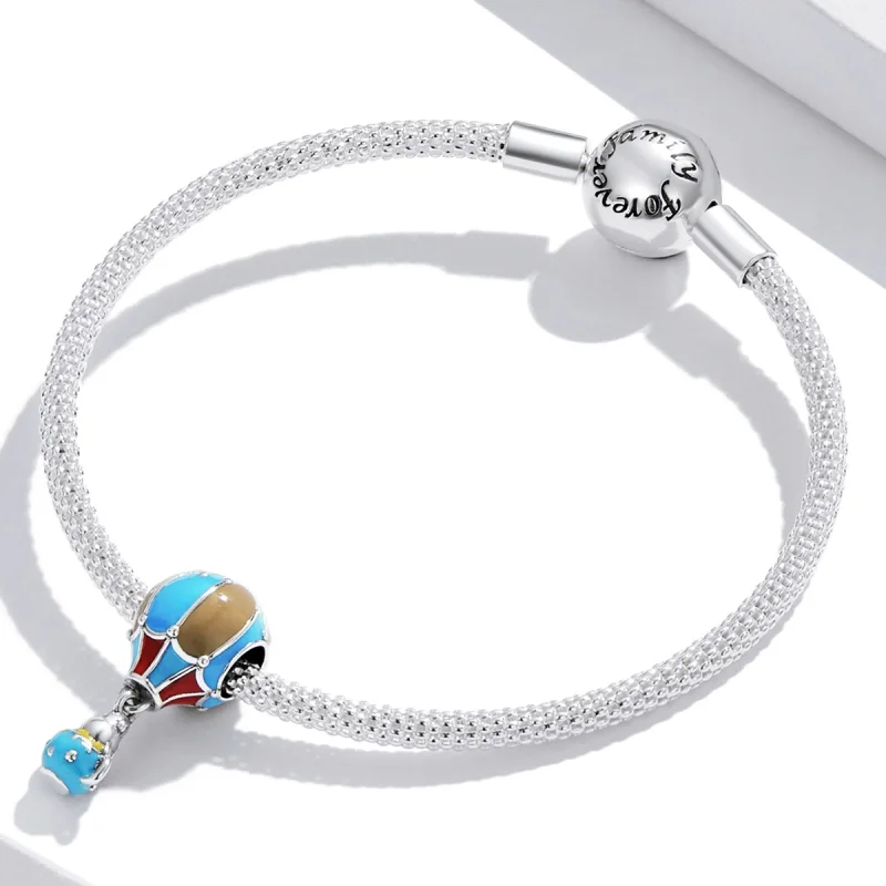 (Bild für) Retro-Heißluftballon-Charm im Pandora-Stil - BSC544 - Ansicht 3