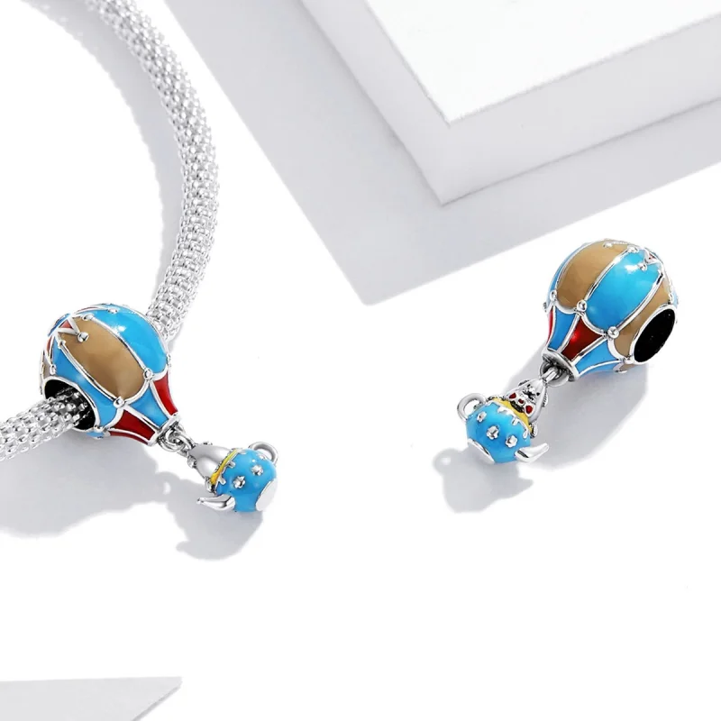 (Bild für) Retro-Heißluftballon-Charm im Pandora-Stil - BSC544 - Ansicht 4