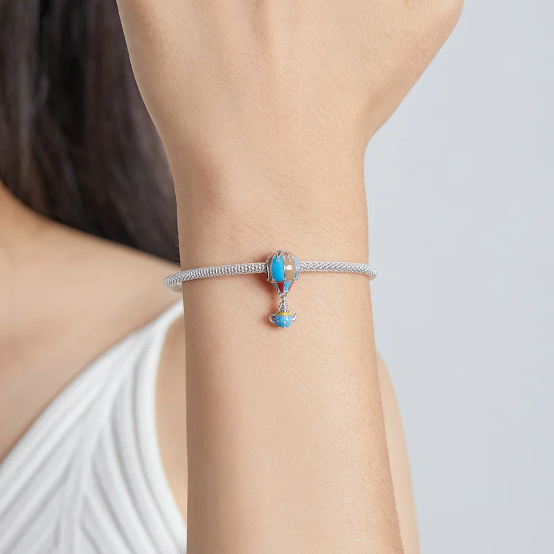 (Bild für) Retro-Heißluftballon-Charm im Pandora-Stil - BSC544 - Ansicht 5