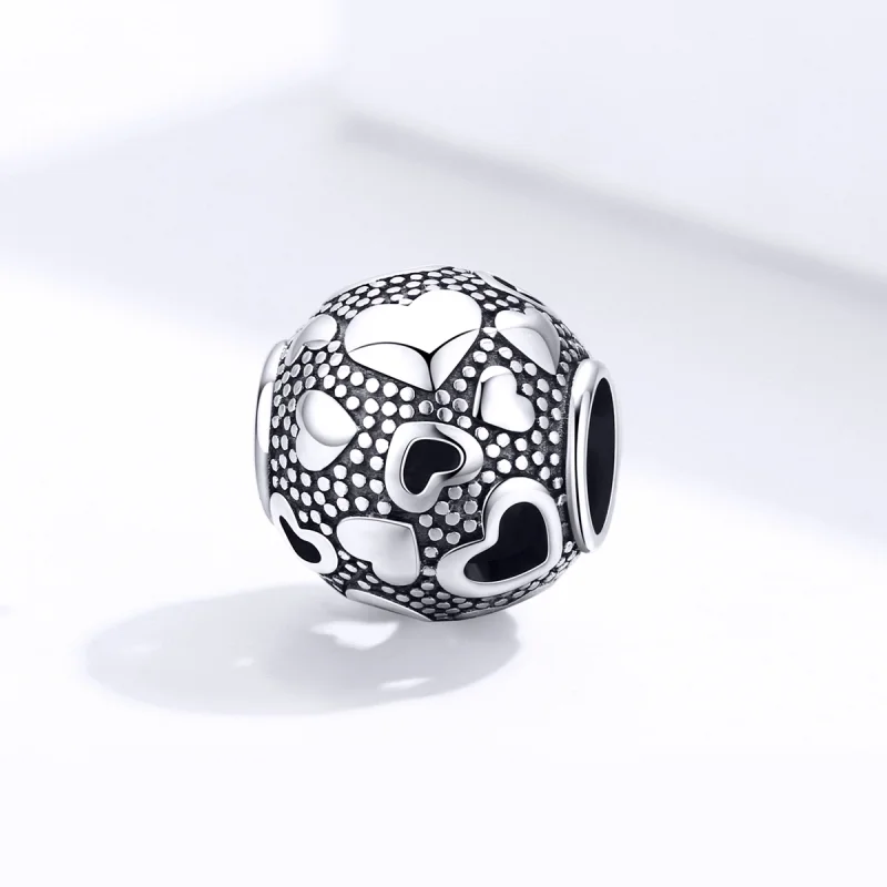 (Bild für) Retro-Herz-Charm aus Silber im Pandora-Stil - SCC1451 - Ansicht 2