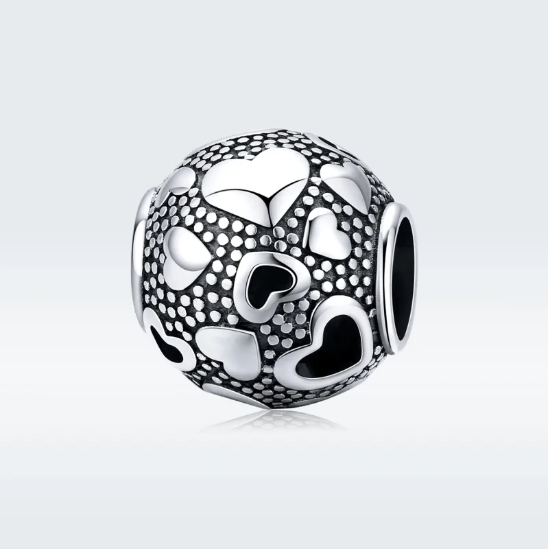 (Bild für) Retro-Herz-Charm aus Silber im Pandora-Stil - SCC1451 - Ansicht 5
