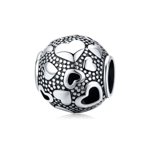 (Bild für) Retro-Herz-Charm aus Silber im Pandora-Stil - SCC1451