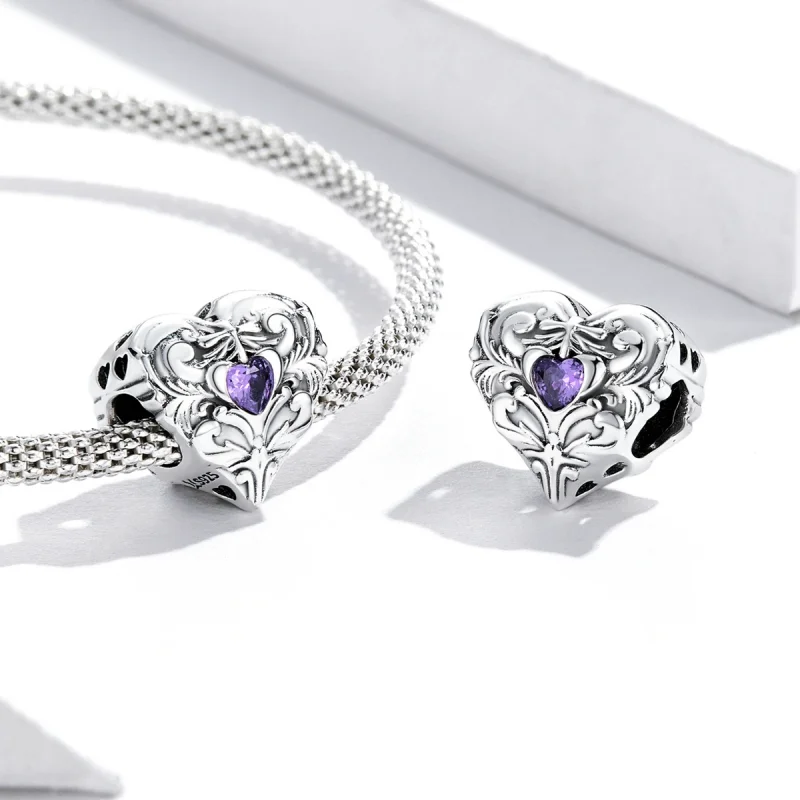 (Bild für) Retro-Herz-Charm im Pandora-Stil - SCC2158 - Ansicht 4