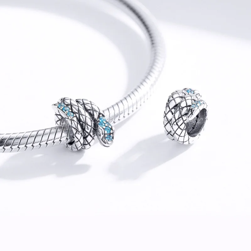 (Bild für) Retro-Schlangen-Charm aus Silber im Pandora-Stil - SCC1351 - Ansicht 4
