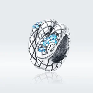 (Bild für) Retro-Schlangen-Charm aus Silber im Pandora-Stil - SCC1351