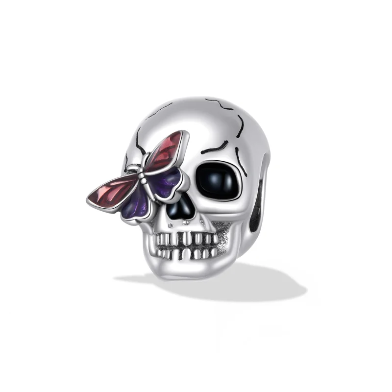 (Bild für) Retro-Totenkopf-Charm im Pandora-Stil - SCC2232 - Ansicht 2