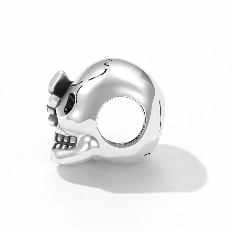 (Bild für) Retro-Totenkopf-Charm im Pandora-Stil - SCC2232 - Ansicht 3