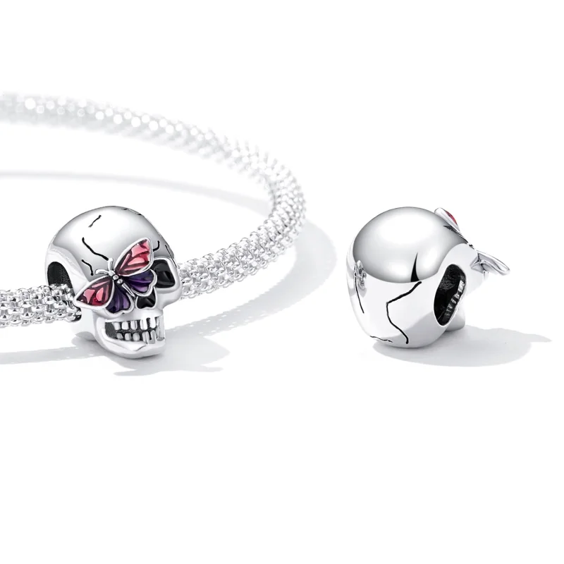 (Bild für) Retro-Totenkopf-Charm im Pandora-Stil - SCC2232 - Ansicht 4