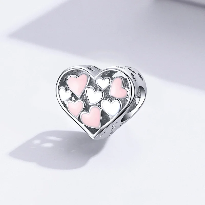 (Bild für) Romantischer Herz-Charm aus Silber im Pandora-Stil - SCC1423 - Ansicht 2