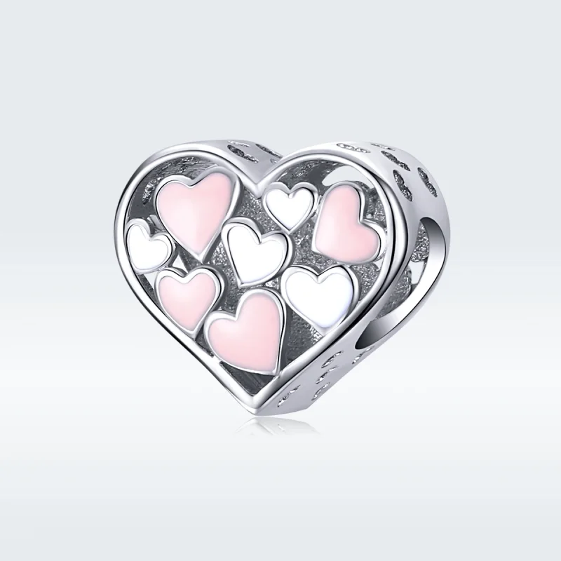 (Bild für) Romantischer Herz-Charm aus Silber im Pandora-Stil - SCC1423 - Ansicht 5