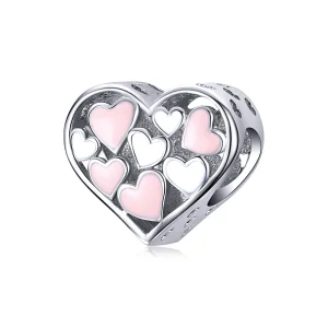 (Bild für) Romantischer Herz-Charm aus Silber im Pandora-Stil - SCC1423