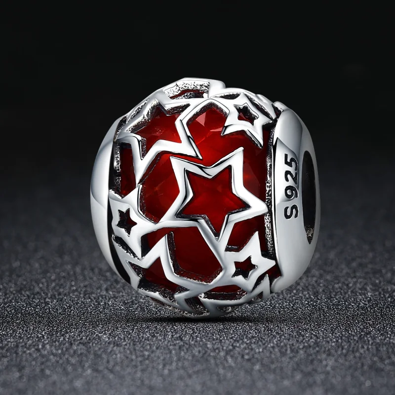 (Bild für) Romantischer Stern-Charm im Pandora-Stil aus Silber - SCC509 - Ansicht 2