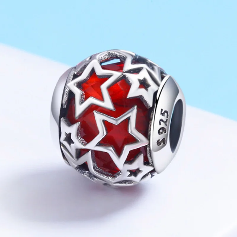 (Bild für) Romantischer Stern-Charm im Pandora-Stil aus Silber - SCC509 - Ansicht 3