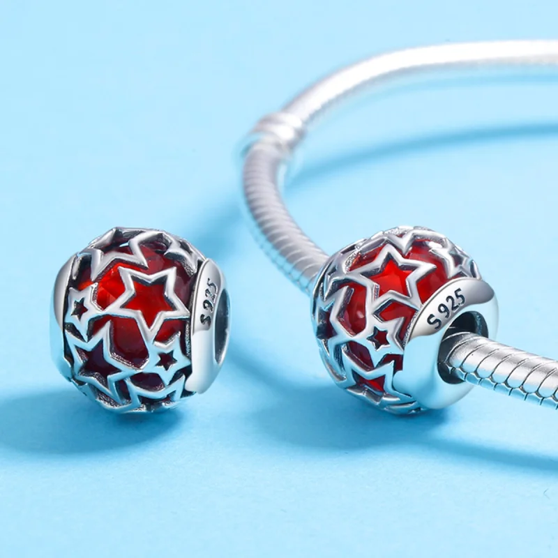 (Bild für) Romantischer Stern-Charm im Pandora-Stil aus Silber - SCC509 - Ansicht 5