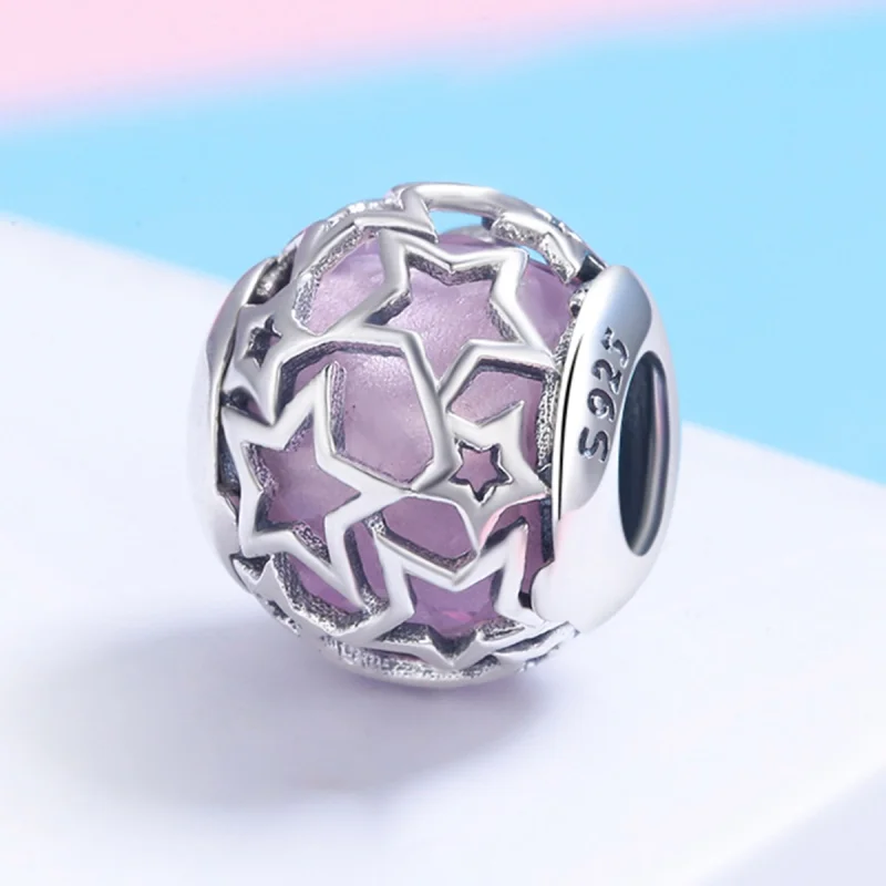 (Bild für) Romantischer Stern-Charm im Pandora-Stil aus Silber - SCC510 - Ansicht 3