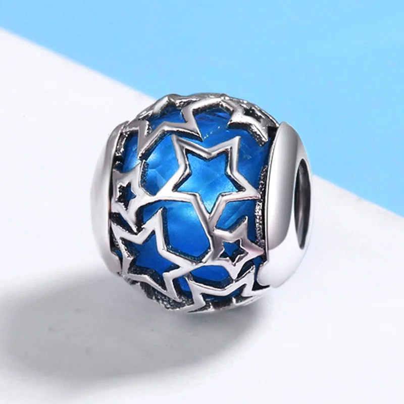 (Bild für) Romantischer Stern-Charm im Pandora-Stil aus Silber - SCC511 - Ansicht 3