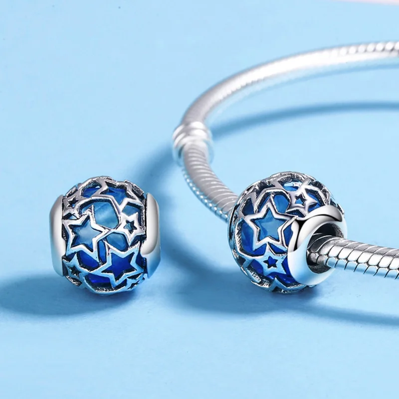 (Bild für) Romantischer Stern-Charm im Pandora-Stil aus Silber - SCC511 - Ansicht 5