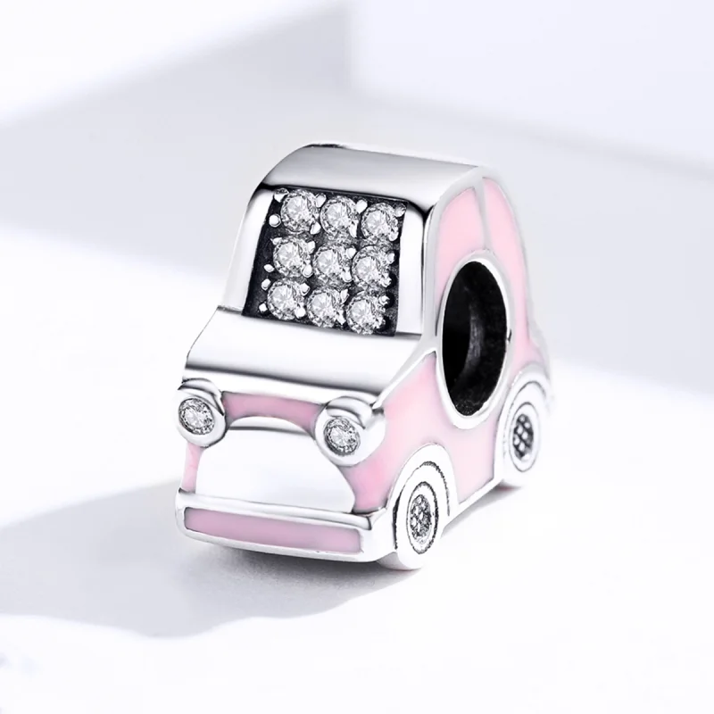 (Bild für) Rosa Auto-Charm im Pandora-Stil - SCC1380 - Ansicht 3