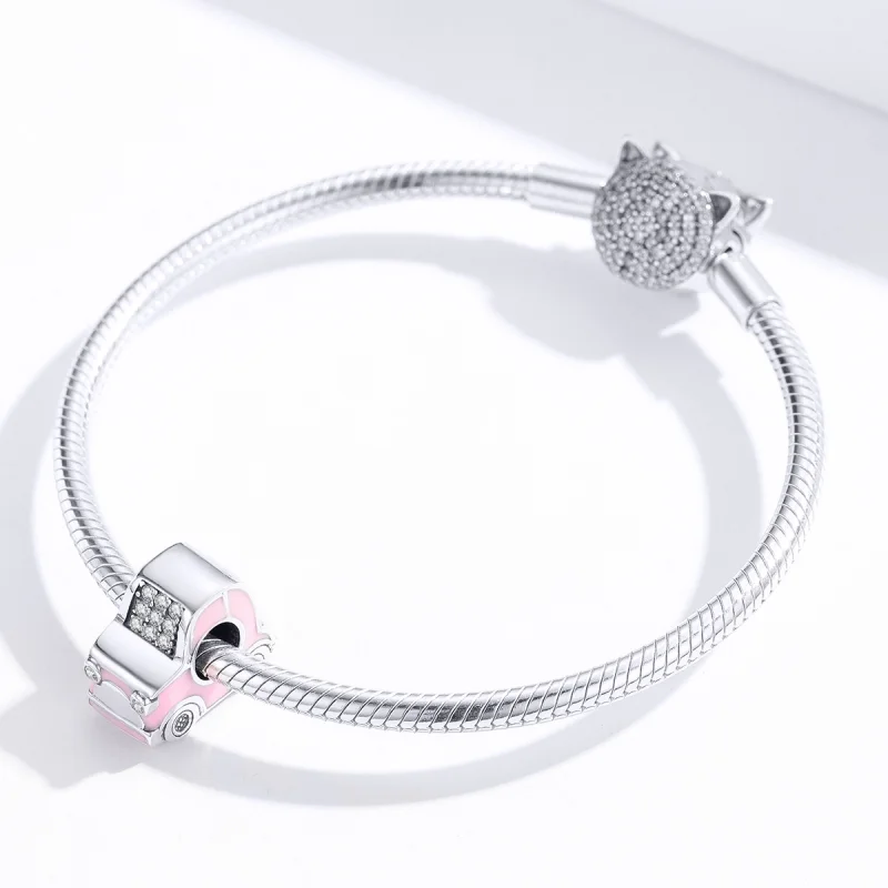 (Bild für) Rosa Auto-Charm im Pandora-Stil - SCC1380 - Ansicht 4