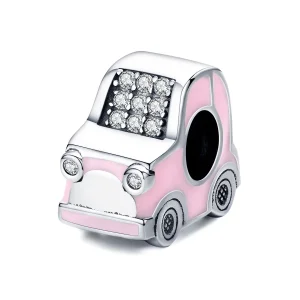 (Bild für) Rosa Auto-Charm im Pandora-Stil - SCC1380