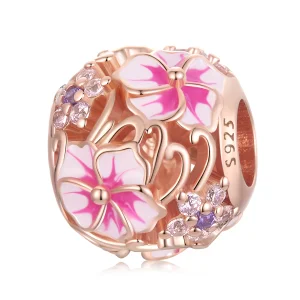 (Bild für) Rosa Sakura-Charm im Pandora-Stil - BSC643