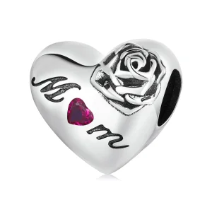 (Bild für) Rosen-Herz-Charm im Pandora-Stil - SCC2072