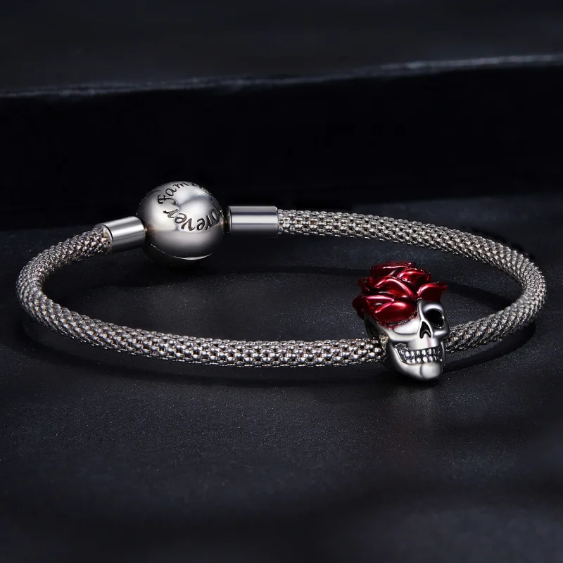 (Bild für) Rosenschädel-Charm im Pandora-Stil - SCC2403 - Ansicht 5