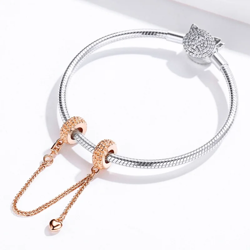 (Bild für) Roségoldene Sicherheitskette im Pandora-Stil - SCC1112-C - Ansicht 5