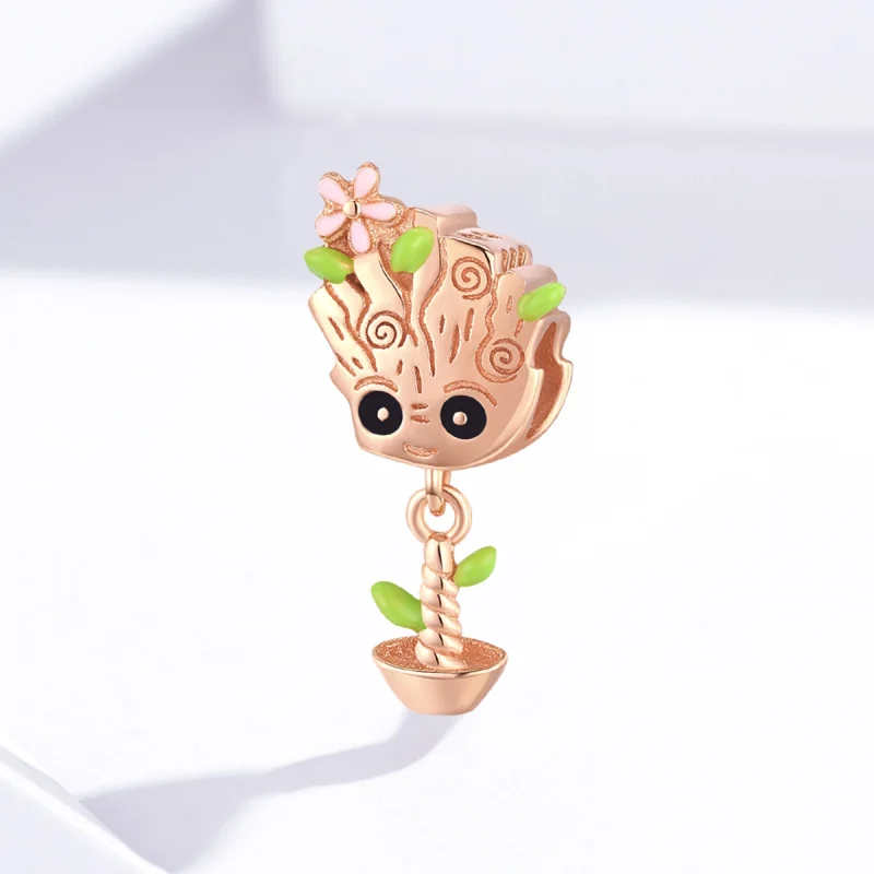 (Bild für) Roségoldener Baby-Groot-Charm im Pandora-Stil - BSC130 - Ansicht 2