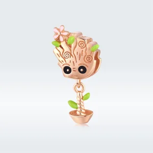 (Bild für) Roségoldener Baby-Groot-Charm im Pandora-Stil - BSC130