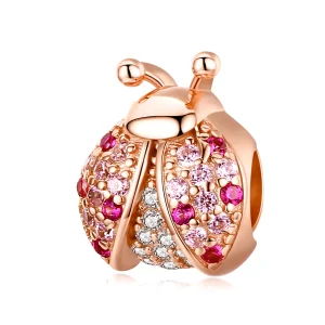 (Bild für) Roségoldener Marienkäfer-Charm im Pandora-Stil - SCC1120-C