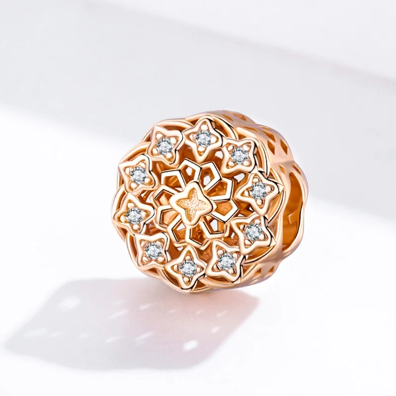 (Bild für) Roségoldener Rosenfenster-Charm im Pandora-Stil - SCC1279 - Ansicht 5