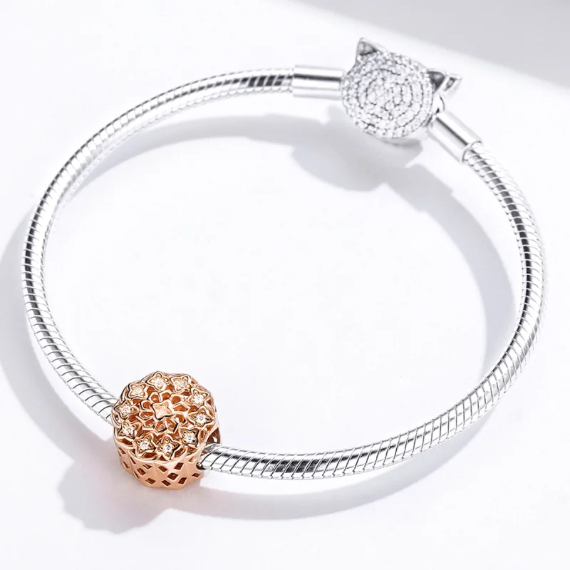 (Bild für) Roségoldener Rosenfenster-Charm im Pandora-Stil - SCC1279 - Ansicht 6