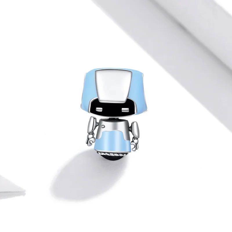 (Bild für) Saphir-Roboter-Charm im Pandora-Stil - SCC1773 - Ansicht 2