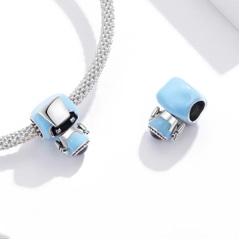 (Bild für) Saphir-Roboter-Charm im Pandora-Stil - SCC1773 - Ansicht 3
