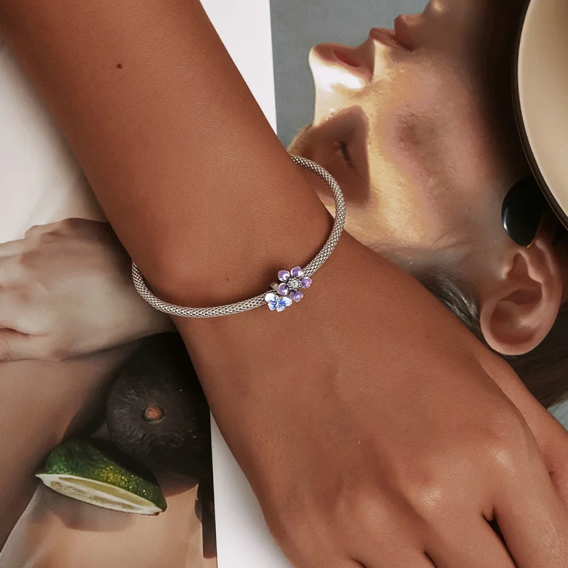 (Bild für) Schmetterlings-Blumen-Charm im Pandora-Stil - SCC2094 - Ansicht 5