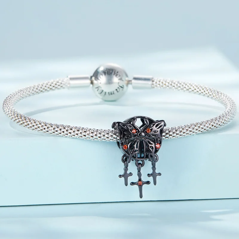 (Bild für) Schmetterlings-Traumfänger-Charm im Pandora-Stil - SCC2383 - Ansicht 3