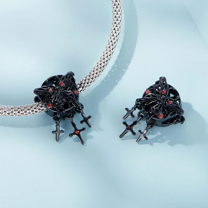 (Bild für) Schmetterlings-Traumfänger-Charm im Pandora-Stil - SCC2383 - Ansicht 4