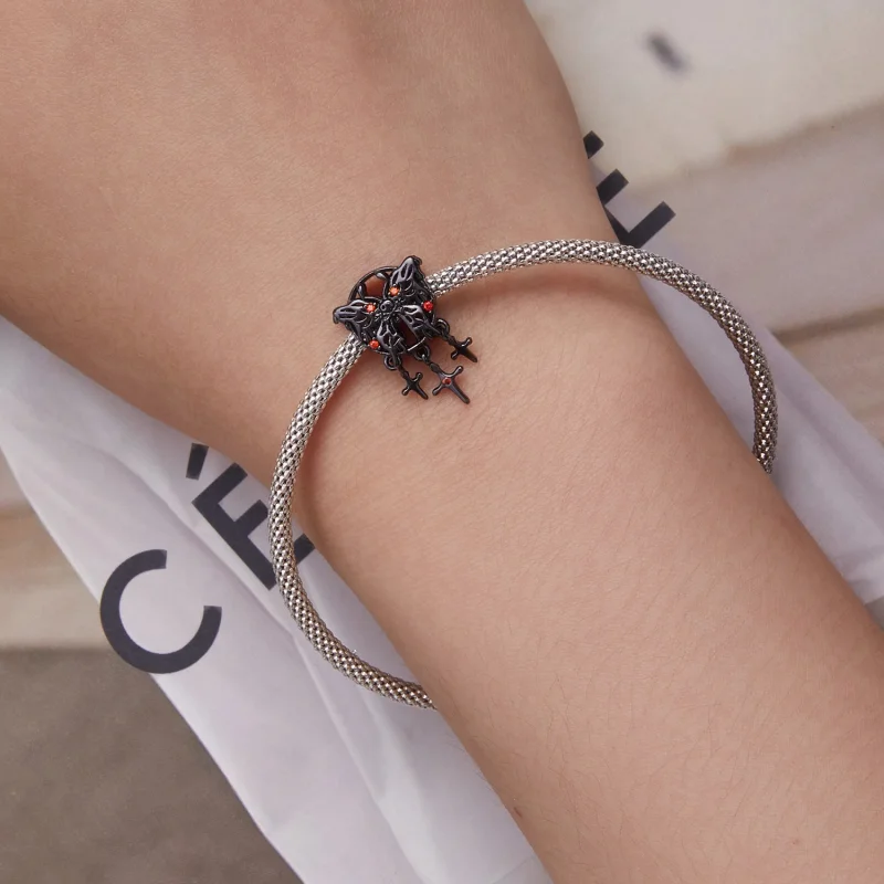 (Bild für) Schmetterlings-Traumfänger-Charm im Pandora-Stil - SCC2383 - Ansicht 5