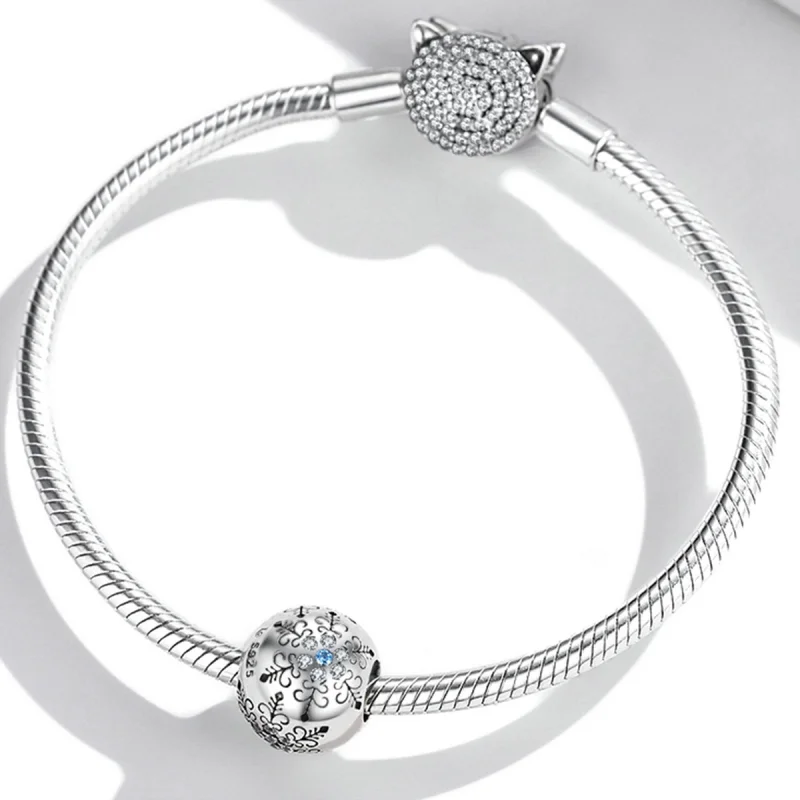(Bild für) Schneeflocken-Charm im Pandora-Stil - BSC513 - Ansicht 3