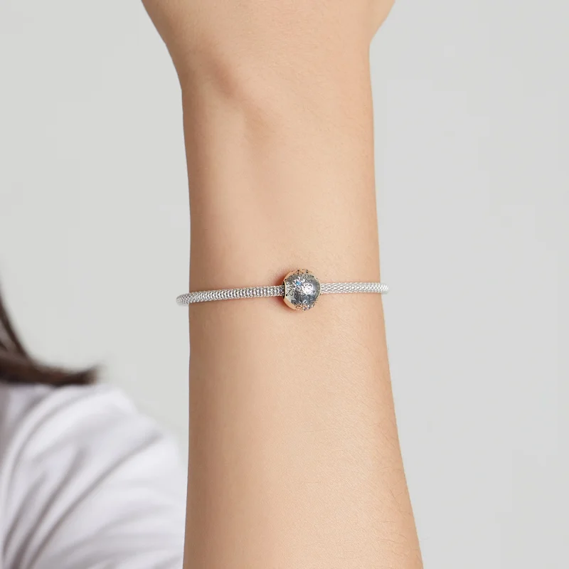 (Bild für) Schneeflocken-Charm im Pandora-Stil - BSC513 - Ansicht 5