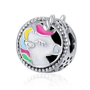 (Bild für) Schöner Einhorn-Charm im Pandora-Stil aus Silber - SCC362