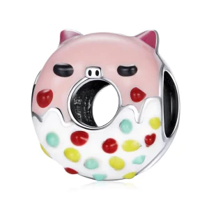 (Bild für) Schweinchen-Donuts-Charm im Pandora-Stil - SCC1879