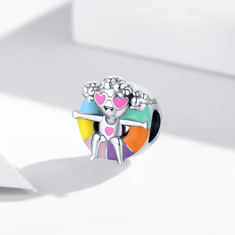(Bild für) Schwimmring-Mädchen-Charm im Pandora-Stil - SCC1918 - Ansicht 2